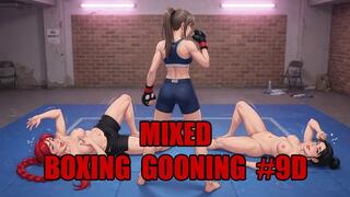 Mixed Boxing Gooning #9D: Goon to Her Boxing Power (Animated, Music, Text)