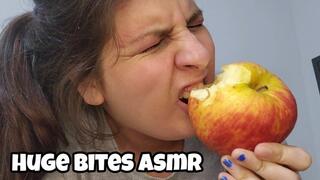 Huge ASMR Apple Bites & Crunching - Loud Mouth Sounds Close Up