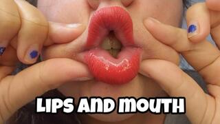 Lips Mouth & Tongue Play Close Up - Wet Fetish Tease