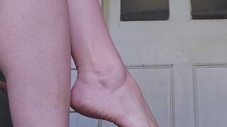 Dangling sandals - teasing you