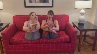 Terra & Megan Foot Humiliation of Park Boy