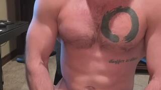 Dante Colle Sits Back and Strokes His Cock Until He Cums in His Hand