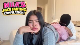 Mila Nonstop Face Farting Compilation! 4 Different Vids!