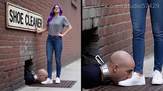 The Female Shoe Cleaner 2 - Public Street Slave