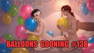 Balloons Gooning #13B: Mesmerized by Balloon Tension (Animated)