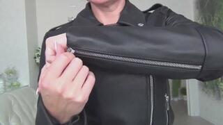 I zip and unzip my favorite leather jacket c