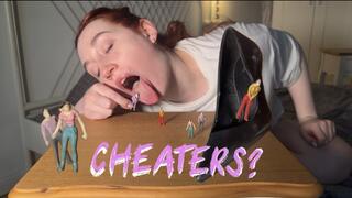 A redhead punishes her boyfriend's mistress