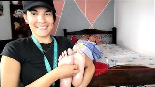 Naz Tickle Tests Jaline’s Bare Soles!