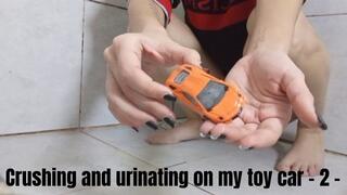 Crushing and urinating on my toy car - 2 -