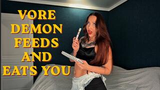 Demon Waitress Vore Feeds and Swallows You