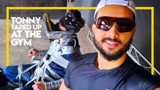 Tonny Taped Up at the Gym! (1080p) Gay Bondage - Gay Domination - Tape Bondage - Punching - Gay Gym - Duct Tape - BDSM - C4SBondage26