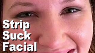 Holly Day & Simon Synister Strips Sucks Facial ZY2662