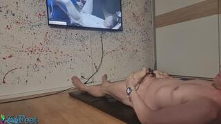 Chastity Footjob In My Puppy Cage 10 Jun