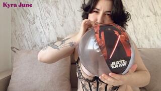 Naked Popping with a Star Wars Beach Ball
