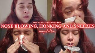 Compilation - 48 hours of spontaneous snotty nose blowing, nose honking and sneezing