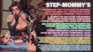 Step-Mommy Audio Punishment: Eat Your Load CEI & Mommy Fantasy JOI, Stepmother Tease, CEI Blackmail, Taboo Story, Slurp It Up, Watch My Ass Bounce, Filthy Training Countdown, Hand Cum Eating, Caught Masturbating Climax, Good Boy Edging