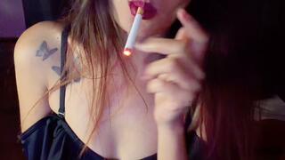 Mature Filipina Smoking Goddess - Deep Inhales, Exhale, Dangling