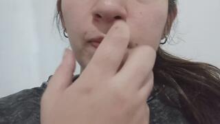 Snot breakfast - picking my nose