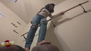 Goddess Cherry: I Smothered Your Face With My Smelly Ebony Feet Now I’m Going To Trample It- GTS