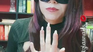 your kitty cat with long sharp claws lick quark from her claws C4SBondage26