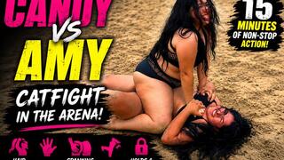CANDY vs AMY – Brutal Catfight in the Sand!