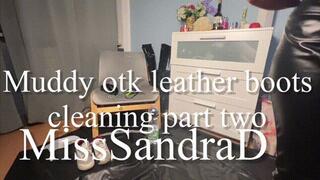 Muddy otk leather boots cleaning part two