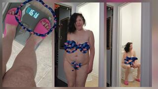 Say What Nude Wakeup Up Peeing and Weigh In at 161 pt 8 Lbs