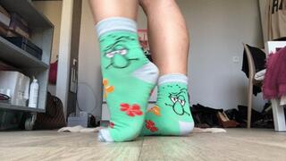 Sweaty feet, socks removing!