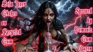 Beta Loser Chokes on Recycled Cum Spooned by Demonic Cum Queen