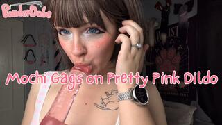 Mochi Gags on her Pretty Pink Dildo