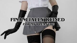 FINANCIALLY RUINED FOR MY PLEASURE