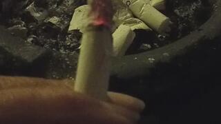 Having a rollie and got such a long ash, that curved ?. My ashtray is pretty full, should I dump it?