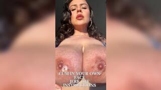 Cum In Your Own Face Oiled Up Huge Tits JOI & Kissing Pov