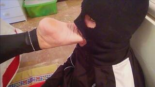 SWEATY LONG BIG SOLES MILF - FOOT GAGGING POOR SLAVE