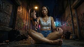 Dirty Giantess Street Queen - Tiny Man Used as Her Personal Toy
