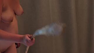 Palm Tree Paddle Spanking and Caning for My Slave
