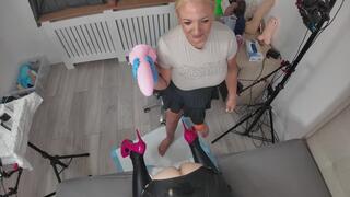 Nothink better than pegging my sissy with a nice pink JT Cartoon cock