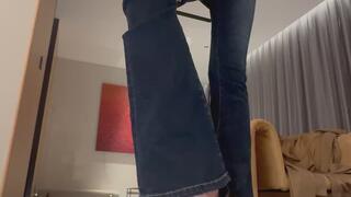 My black saint laurent stilettos inserted into the slave's urethra copy 1