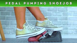 Pedal Pumping The Cum From Your Balls Under My Gold Converse Sneakers (249) - Bug Cam - Cock Trample Trampling Pump CBT Trainers Shoejob Footjob Sneaker Trainer Fetish All Stars Chuck Taylors
