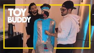 Toy Buddy - Wrapped in plastic and tape, and teased by friends! (1080p) Gay Bondage - Gay Domination - Mummification - Humiliation - Objectification - BDSM