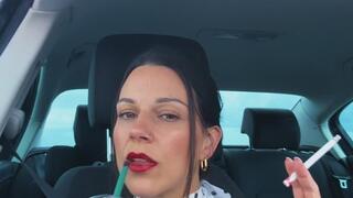 All White 100, Passenger Seat, Red Lips & Matcha Break