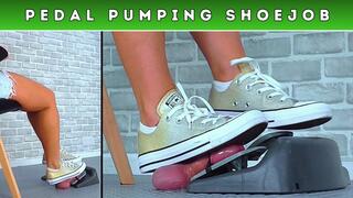 Pedal Pumping The Cum From Your Balls Under My Gold Converse Sneakers (249) - Split Cam 1 - Cock Trample Trampling Pump CBT Trainers Shoejob Footjob Sneaker Trainer Fetish All Stars Chuck Taylors