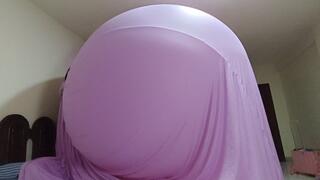 Biggest belly inflation that popped! 120inch