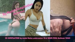 4K COMPILATION by model Helen underwater oral Bdsm pool bathtub 70065