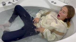 Getting Wet and Shower in My Skinny Jeans!