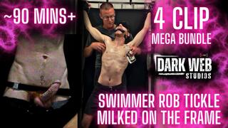 College Swimmer Rob Tickled Mercilessly On The Frame (MEGA-BUNDLE - 4 Clips In 1)