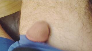 Cumshot goes pre cum one way and shoots cum wad another way