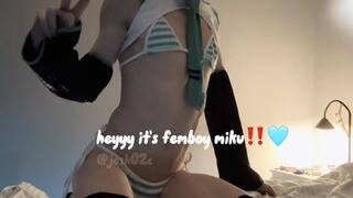 femboy miku catches u gooning on the wifi!!!