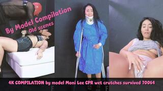 HD COMPILATION by model Moni Lee CPR wet crutches survived 70064