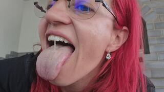 THICK GREEN SNOT ON MY TONGUE – Mucus Play & Swallow Challenge